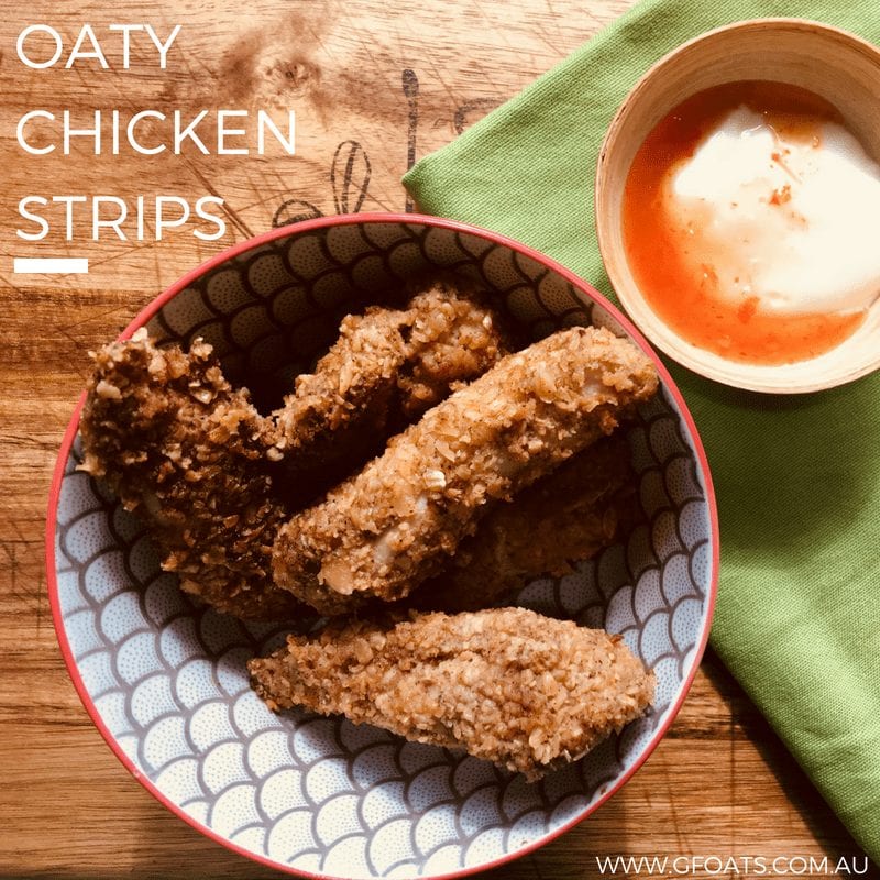 Oaty Chicken Strips The Healthy Way Gloriously Free Oats GF Oats Australia