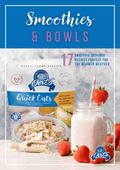 Smoothies & Bowls' ebook featuring a bowl of cereal and a glass of smoothie with strawberries.
