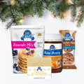 GF Oats thank you bundle Pancake mix, honey, biscuits and oat soap christmas theme