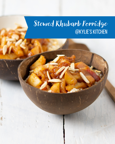 Porridge with Stewed Rhubarb