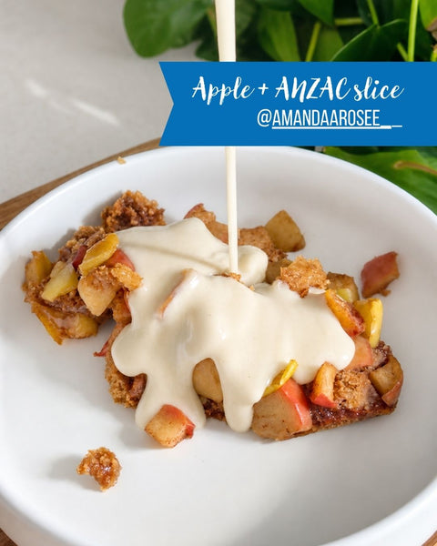 Apple + ANZAC Slice Recipe - Dairy Free