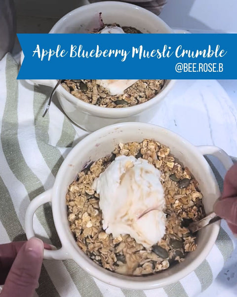 Apple Blueberry Muesli Crumble Recipe