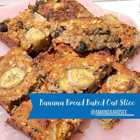 Banana Bread Baked Oat Slice Recipe