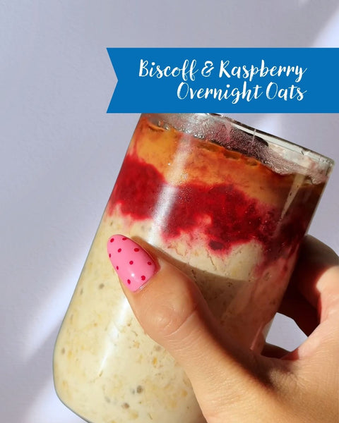 Biscoff & Raspberry Overnight Oats Recipe