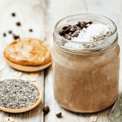 Peanut Butter Chocolate Breakfast Overnight Oats