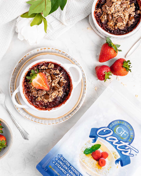 CHOCOLATE STRAWBERRY & OAT CRUMBLE