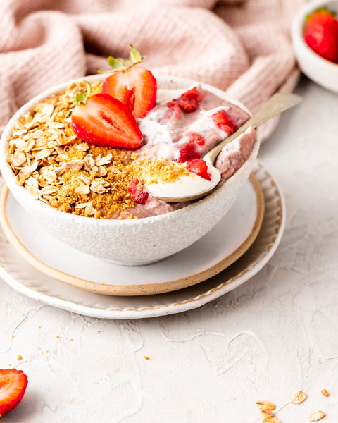 Strawberry Cheesecake Porridge