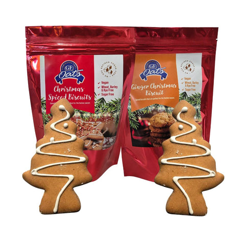 GF Oats Christmas Pre Mixes with Gluten Free Tree Shaped Biscuits