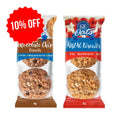 Packaging of GF Oats Chocolate Chip Biscuits and Anzac Biscuits.