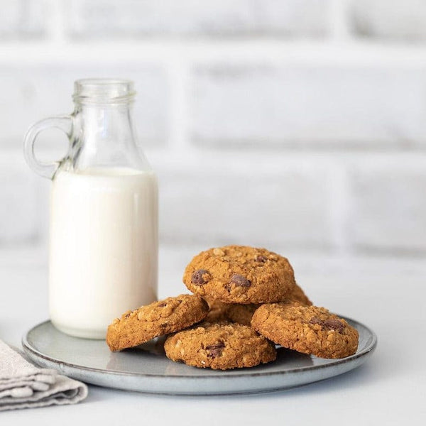 A Plate of Chocolate Chip Biscuits