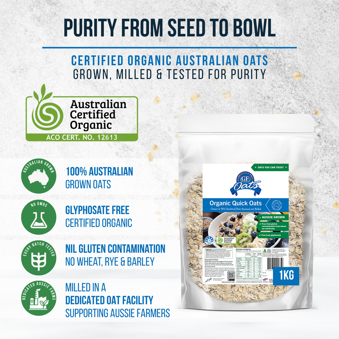 Organic Quick Oats – Gluten Free Certified – GF Oats Australia
