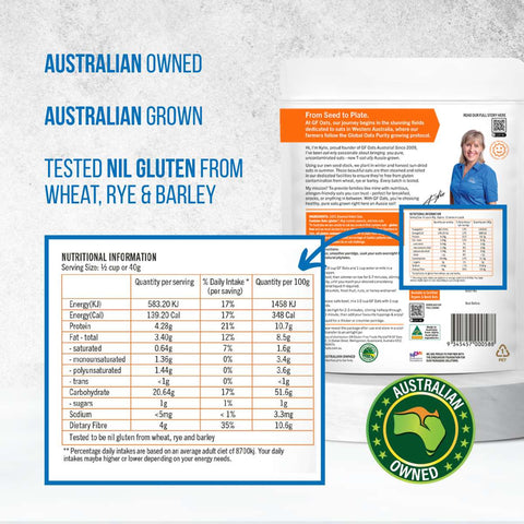 GF Oats Traditional Oats Label