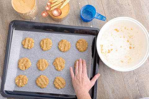 ANZAC Biscuit Recipe Method - Pressing Biscuit Dough