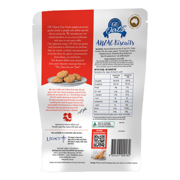 GF Oats Anzac Biscuit 10 Pack