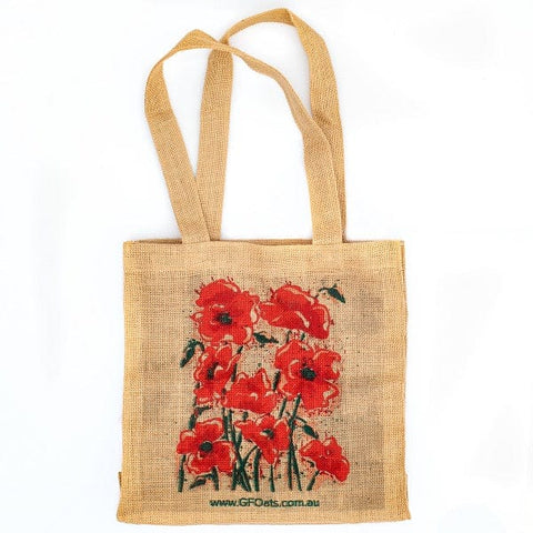 GF Oats Poppy Jute Bag