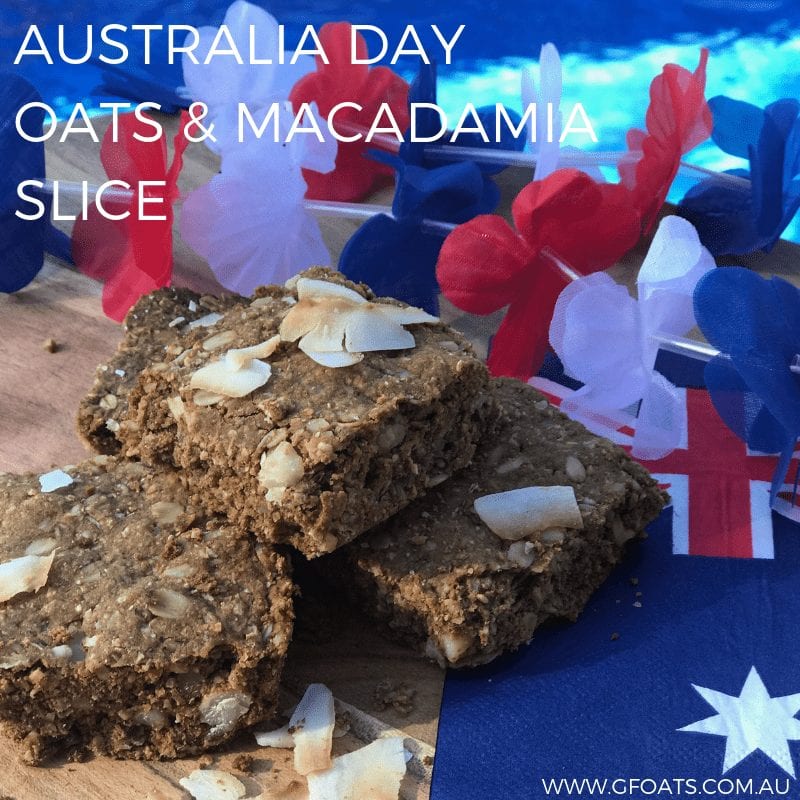 Australia Day | Oats and Macadamia Slice